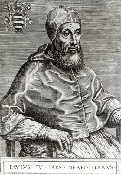 Portret van paus Pius IV, 1555 door Italian School